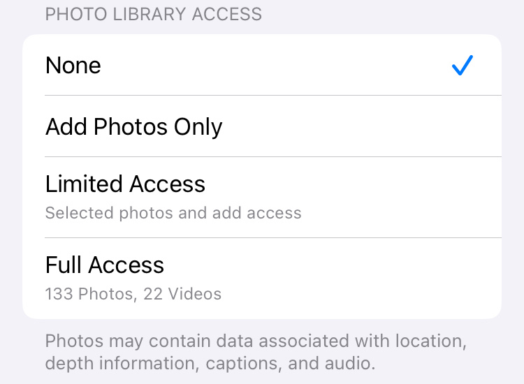 Autorisations d'accès à la galerie